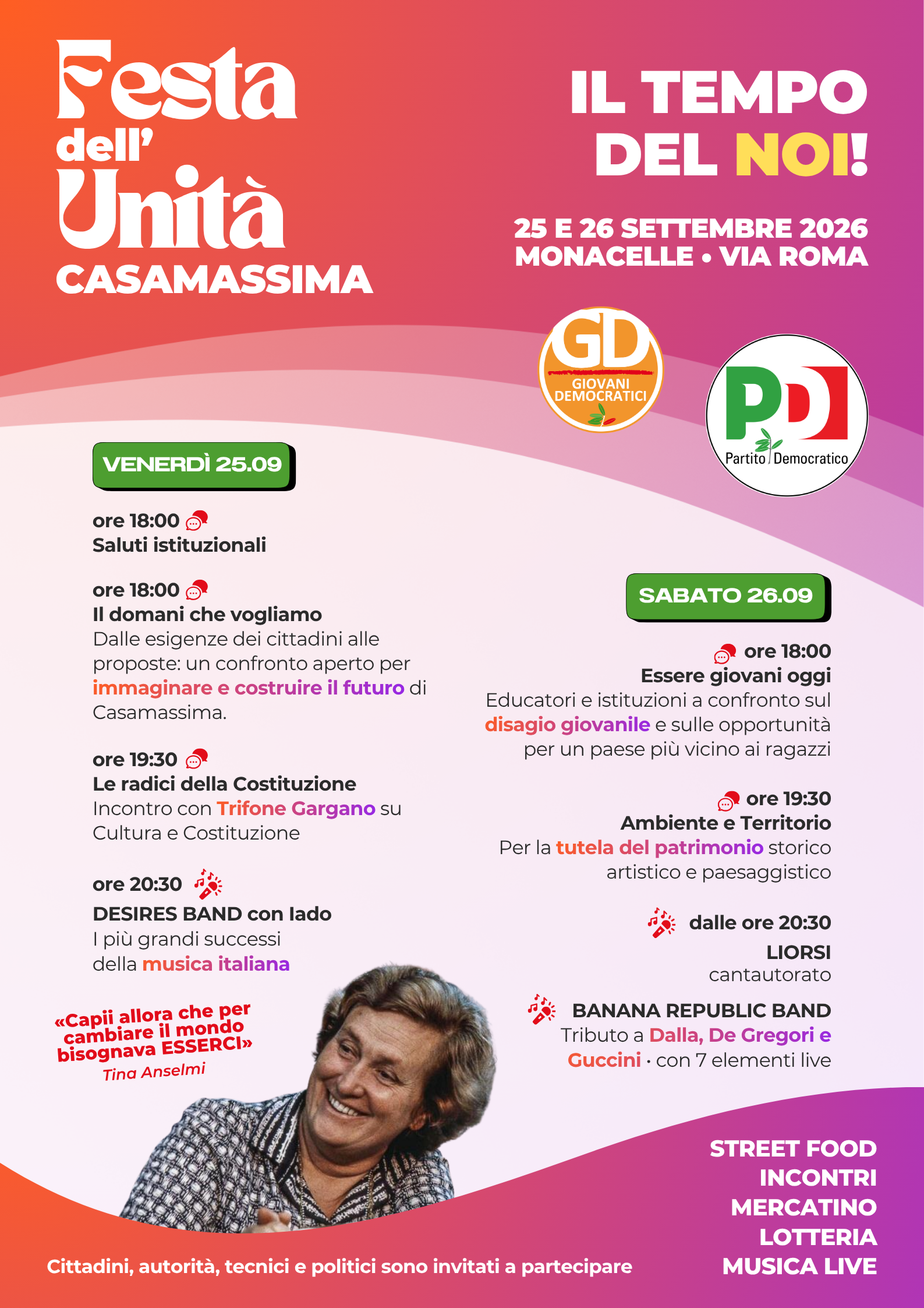 locandina festa unità casamassima 2026